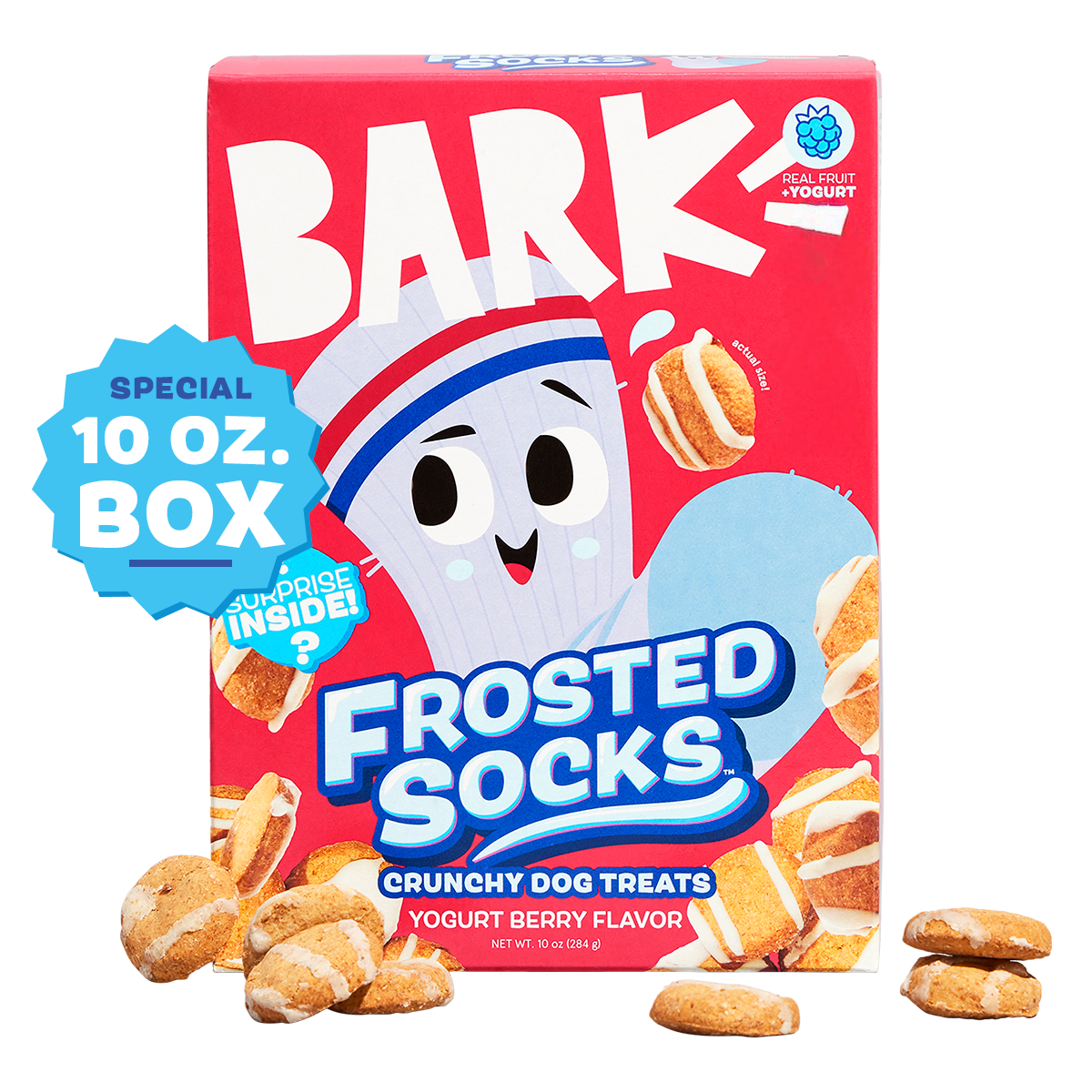 Frosted Socks™ Yogurt Berry Flavor Vegetarian Hard & Crunchy Dog Treats, 10 oz