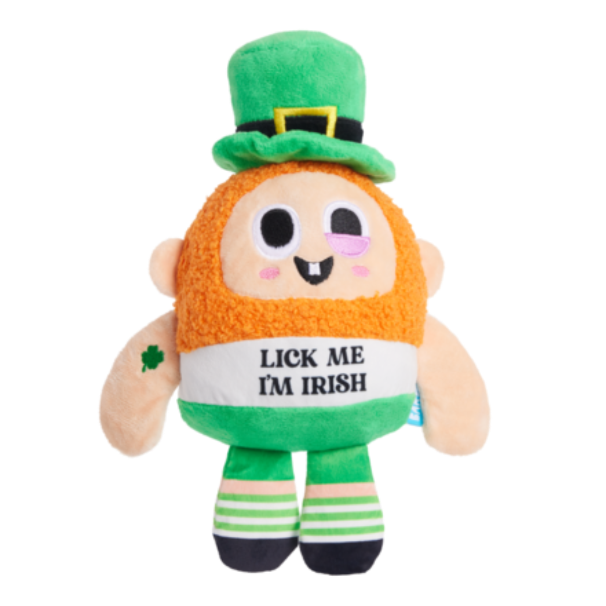 Lick Me Leprechaun Plush 2-in-1 Rip and Reveal + Gnaw Dog Toy