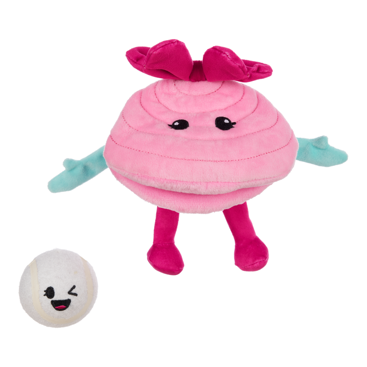 Clamantha Plush Multi-Part + Fetch + Enrichment Dog Toy