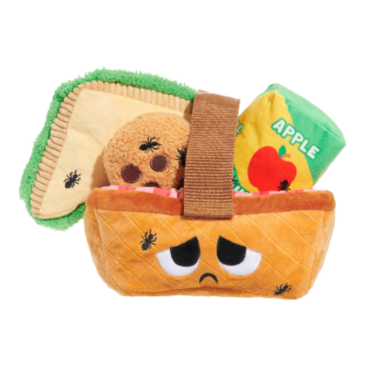 Quick Lick Picnic Plush Tug + Multi-Part + Enrichment Dog Toy