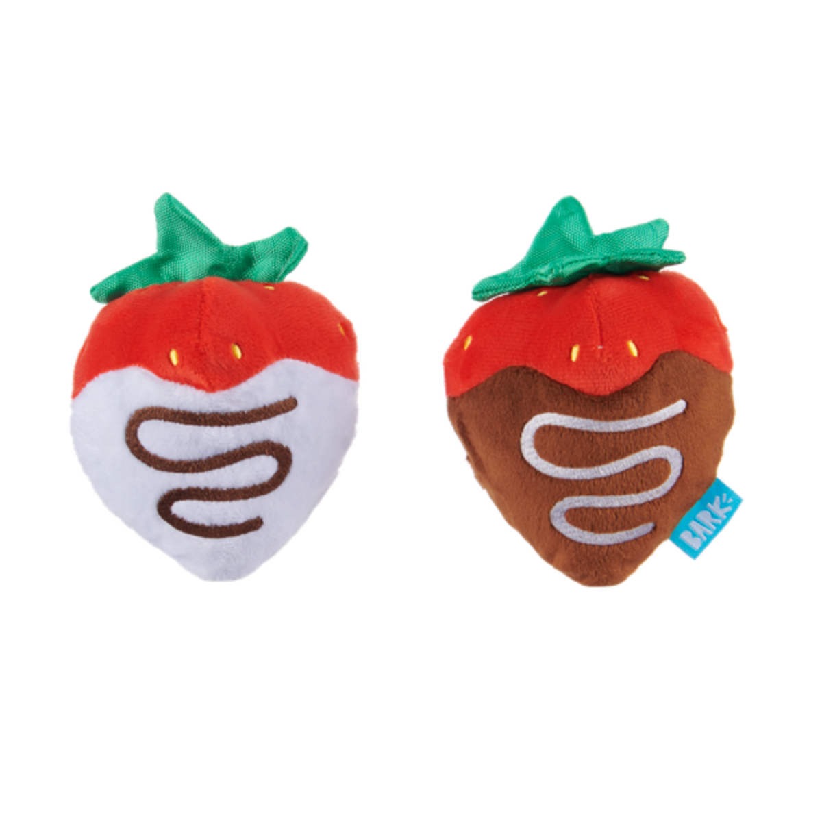 Chocolick Strawberries Plush Multi-Part Dog Toy