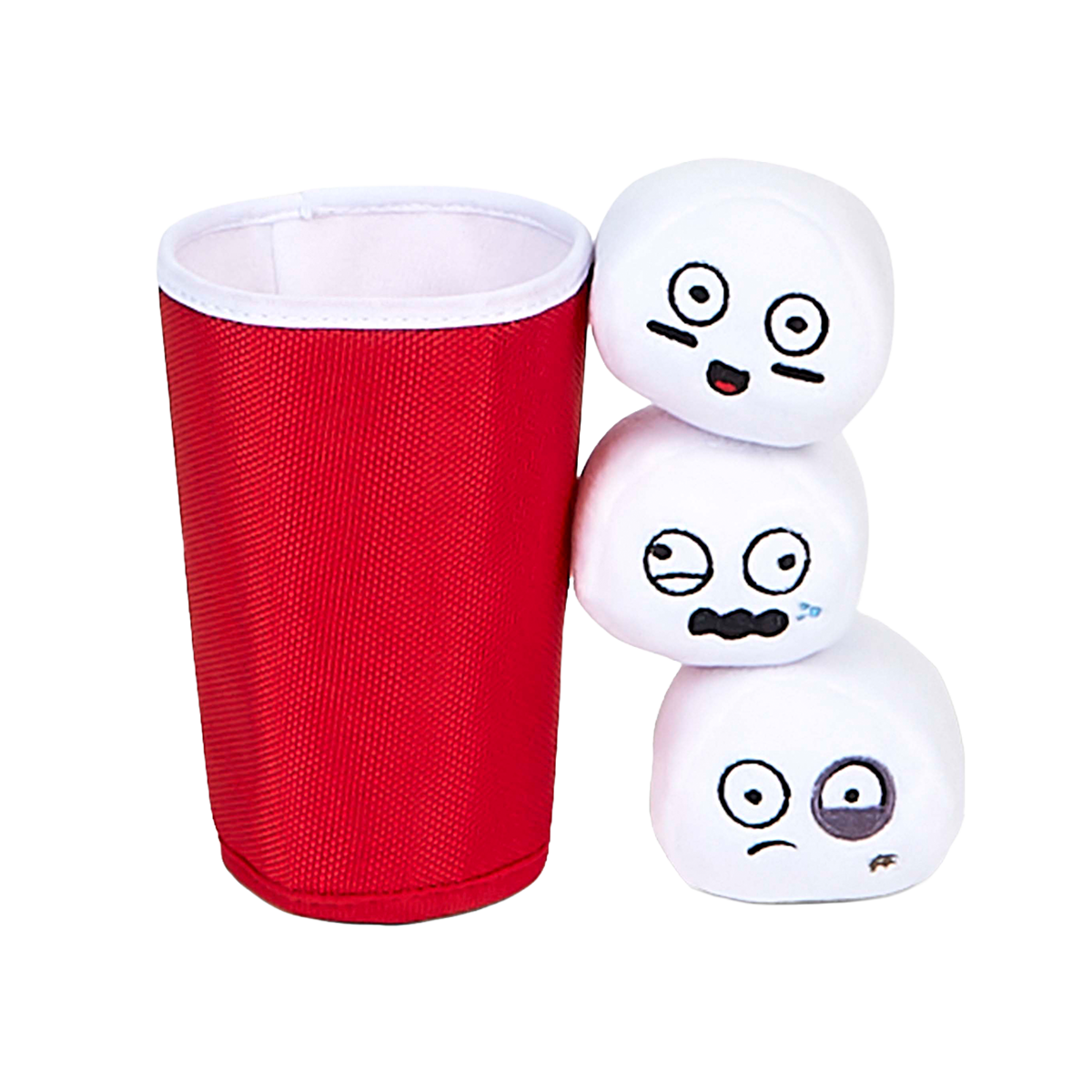 Bark Pong Cup Plush Multi-Part + Fetch Dog Toy