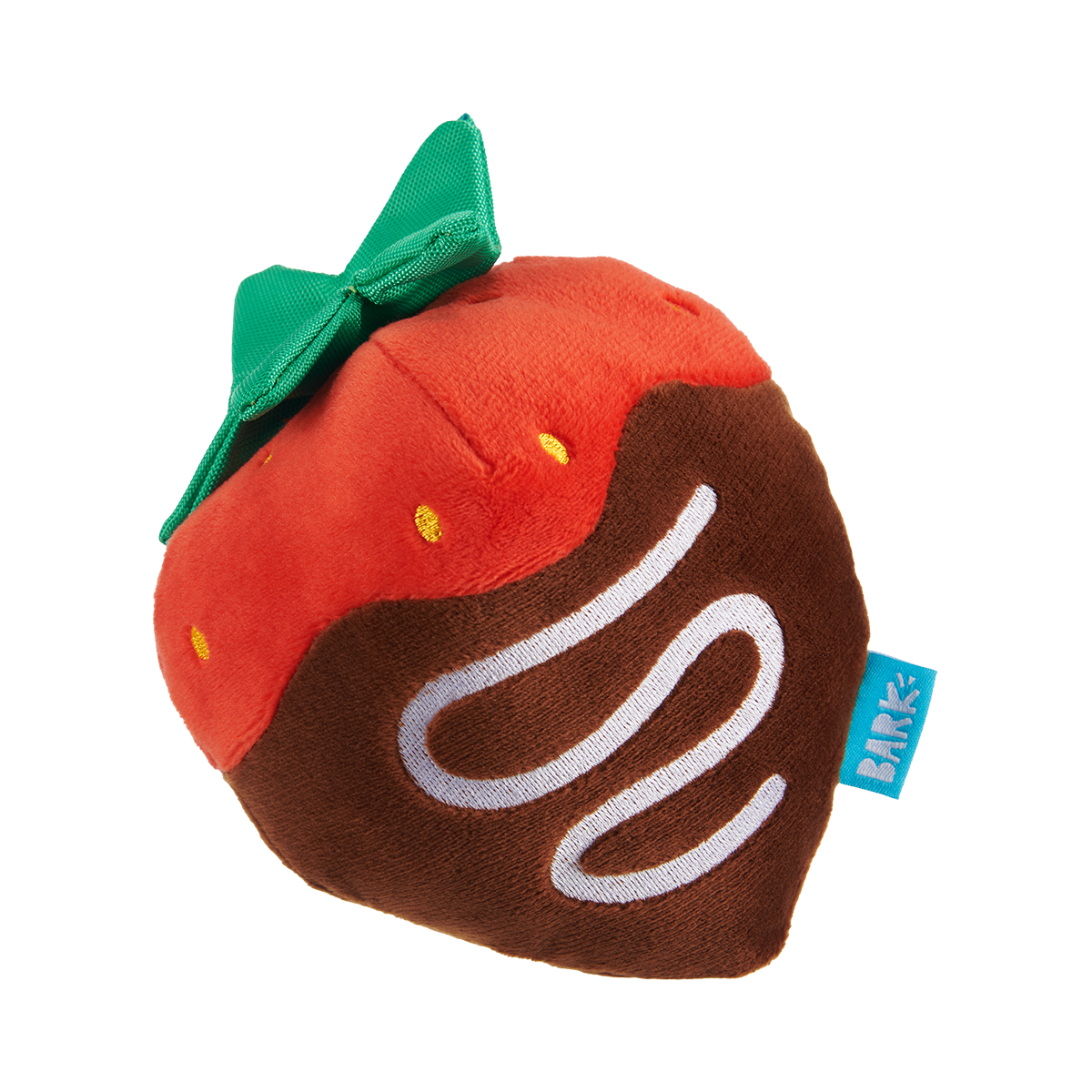 Chocolate Slobber Strawberry Plush Fetch Dog Toy