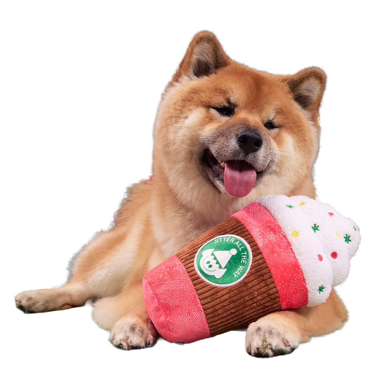 Jumbo Jingle Latte Plush Extra-Large Dog Toy