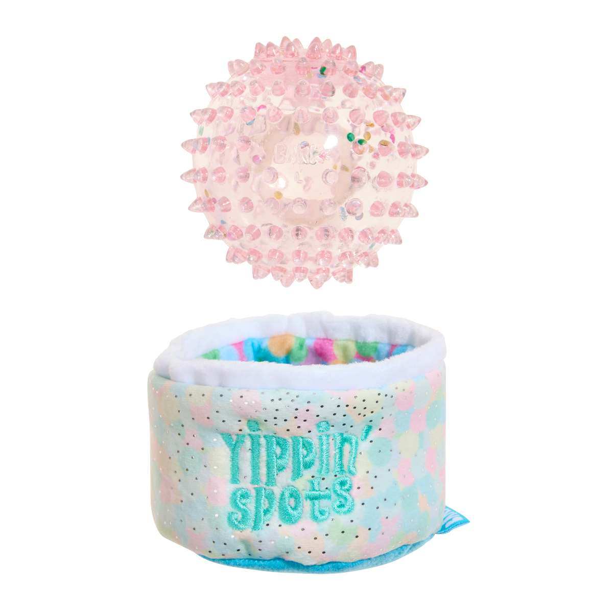 Yippin’ Spots Plush Multi-Part + Fetch + Enrichment Dog Toy