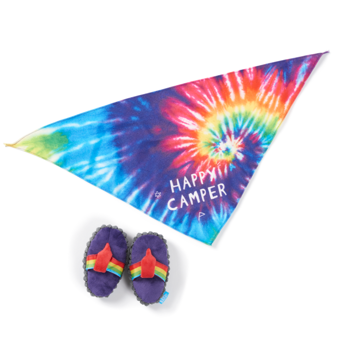 Bandana-Rama Yip Flops Plush Multi-Part Dog Toy and Dog Bandana