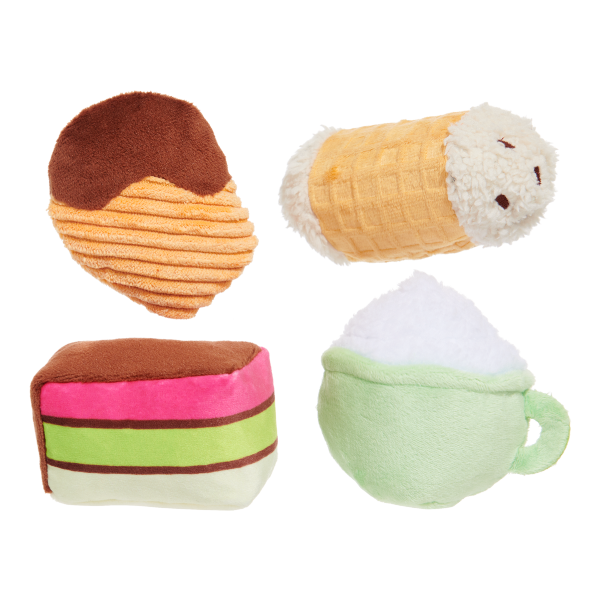 Sweetie Pie Squeak Treats Plush Multi-Part Dog Toy