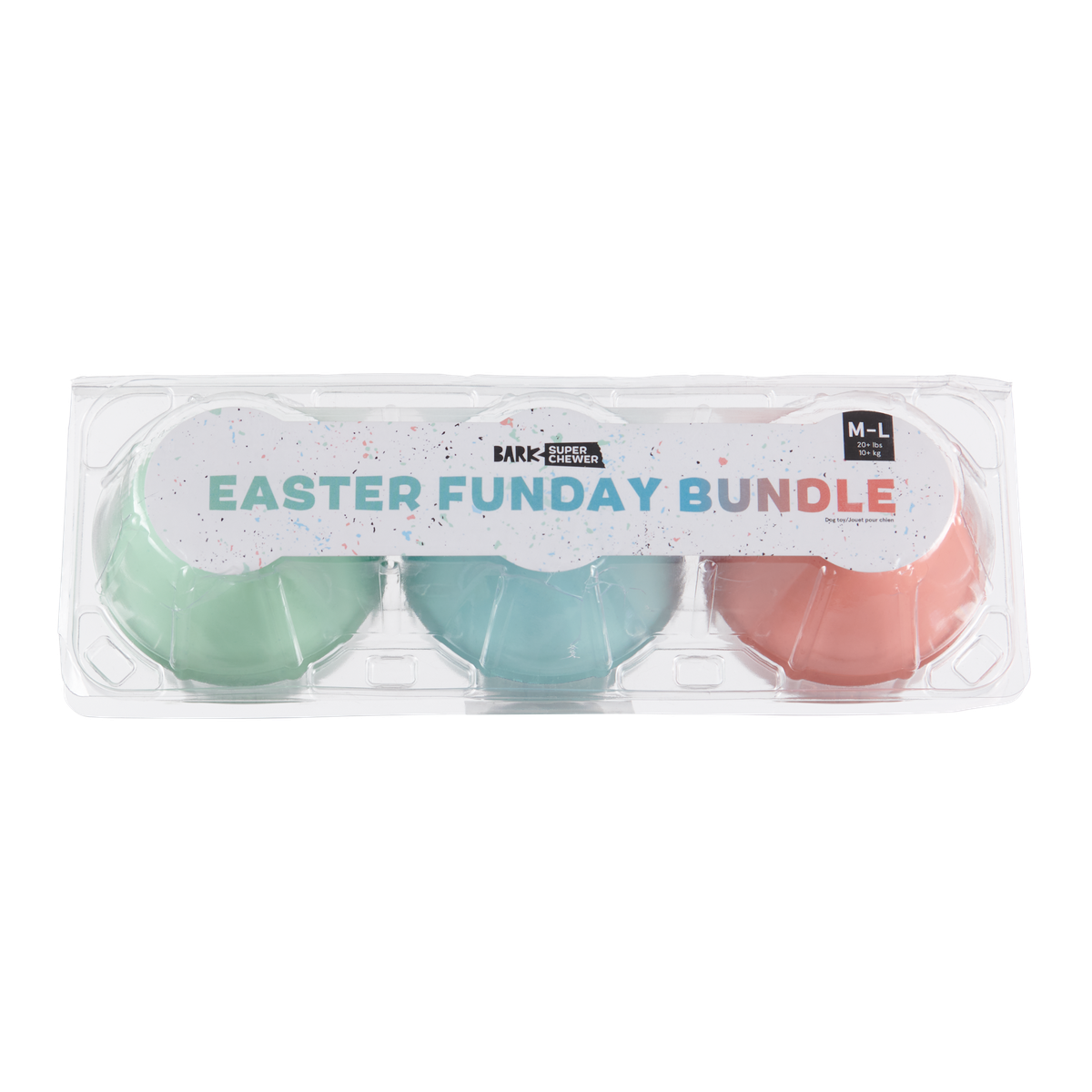 Easter Funday Bundle Super Chewer Durable Multi-Part + Fetch Dog Toy
