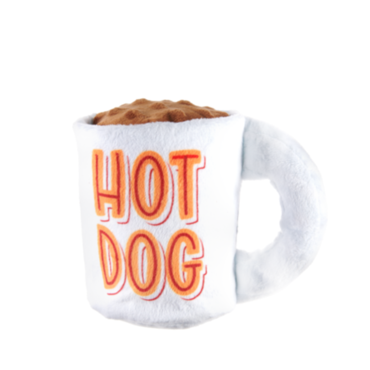 Hot Dog Mug Plush Tug Dog Toy