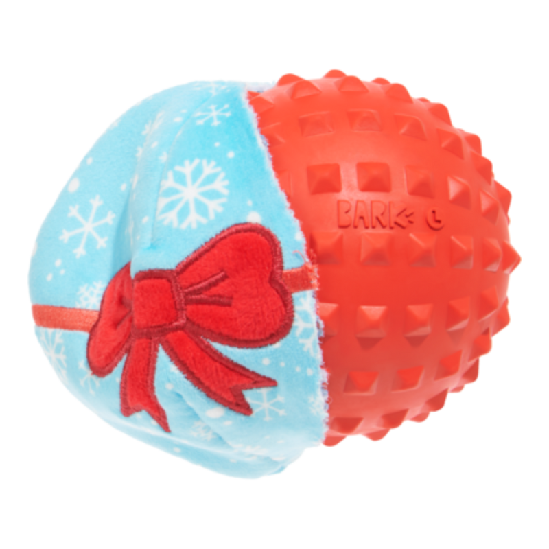 Wripping Pupper Ball Durable Super Chewer 2-in-1 Rip and Reveal Dog Toy