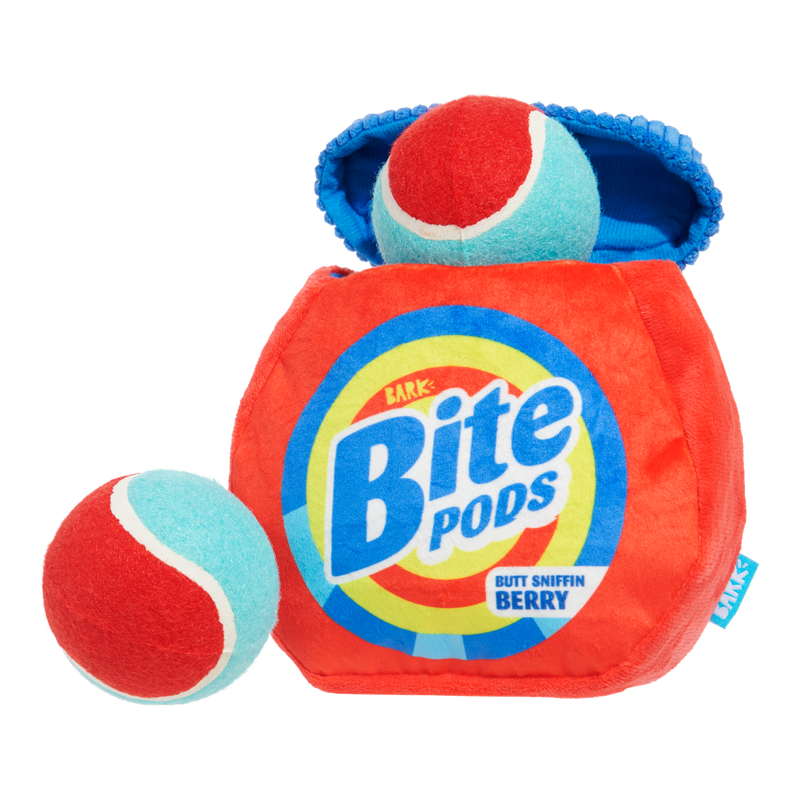 Bite Pods Plush Multi-Part + Fetch + Enrichment Dog Toy