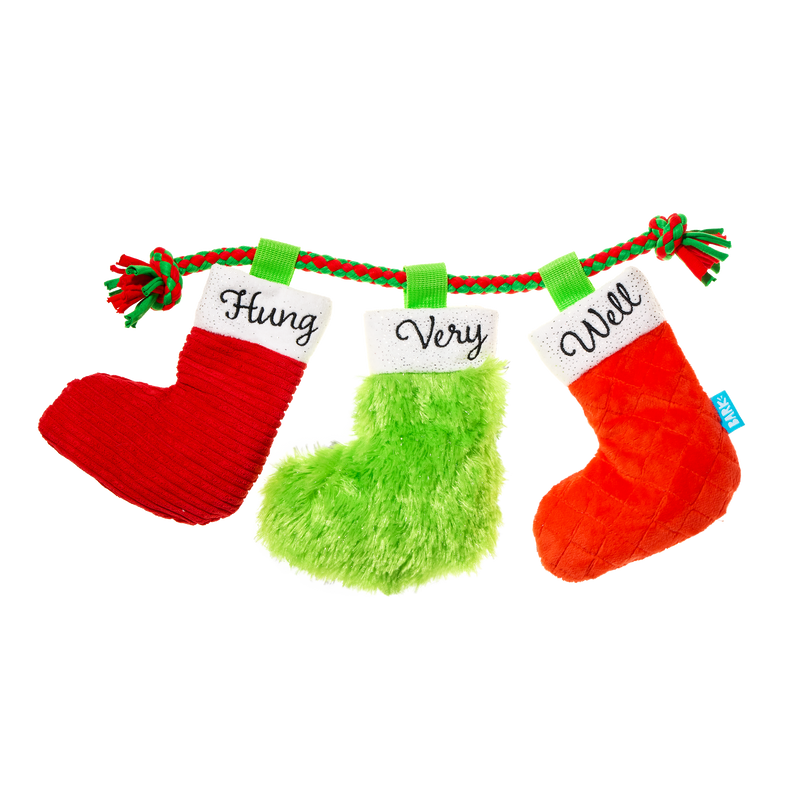 Well Hung Stockings Plush Tug Dog Toy