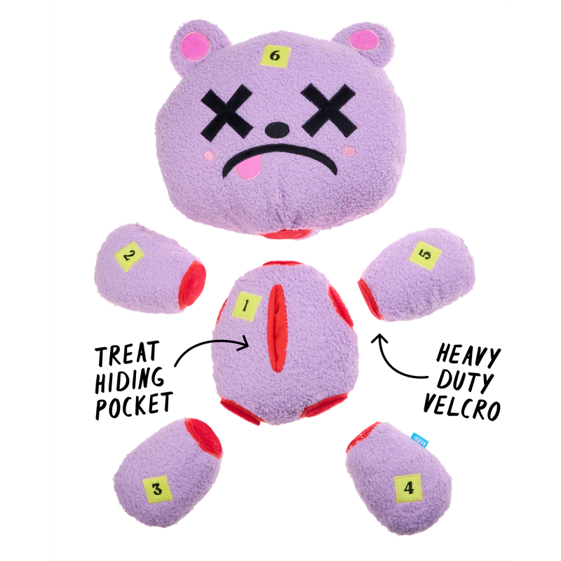 Deady Bear Plush Extra-Large + Multi-Part + Enrichment Dog Toy