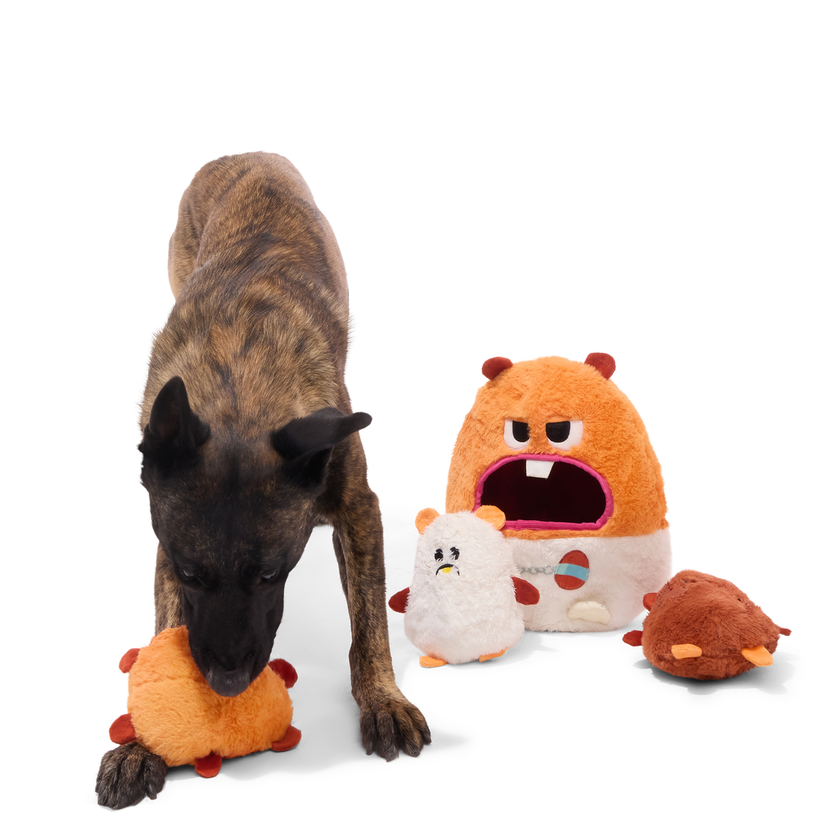 Hannibal Hamster Plush Extra-Large + Multi-Part + Enrichment Dog Toy