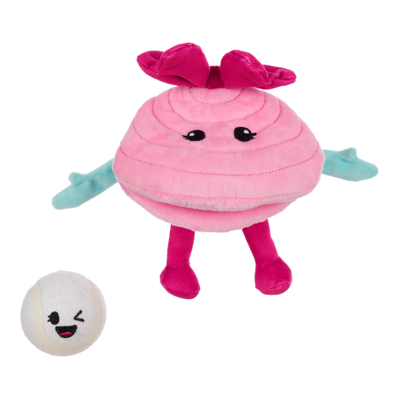 Clamantha Plush Multi-Part + Fetch + Enrichment Dog Toy