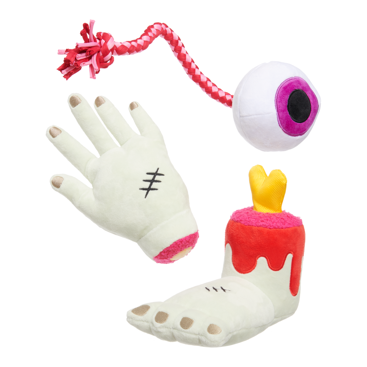 The Part-y Pack Plush Multi-Part + Tug Dog Toy
