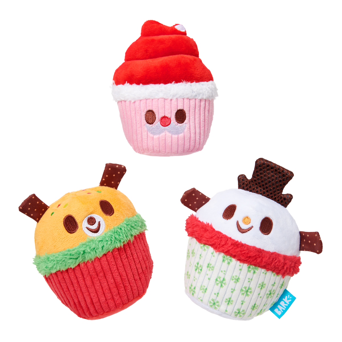 Merry Cupcakes Plush Multi-Part Dog Toy