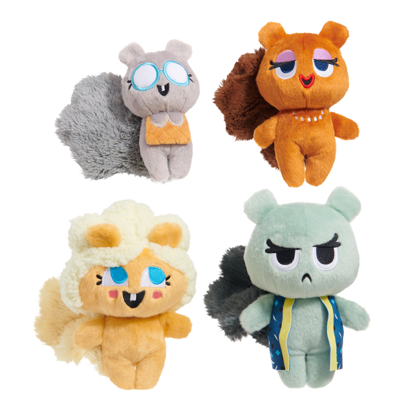 Golden Squirrels Plush Multi-Part Dog Toy