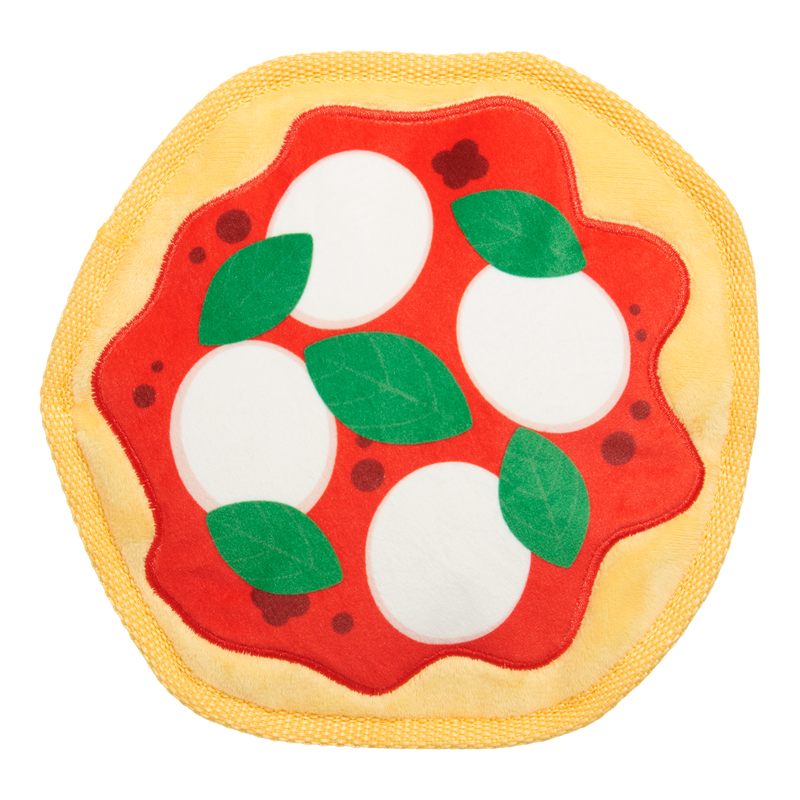 Muttzarella Pizza Plush Fetch Dog Toy