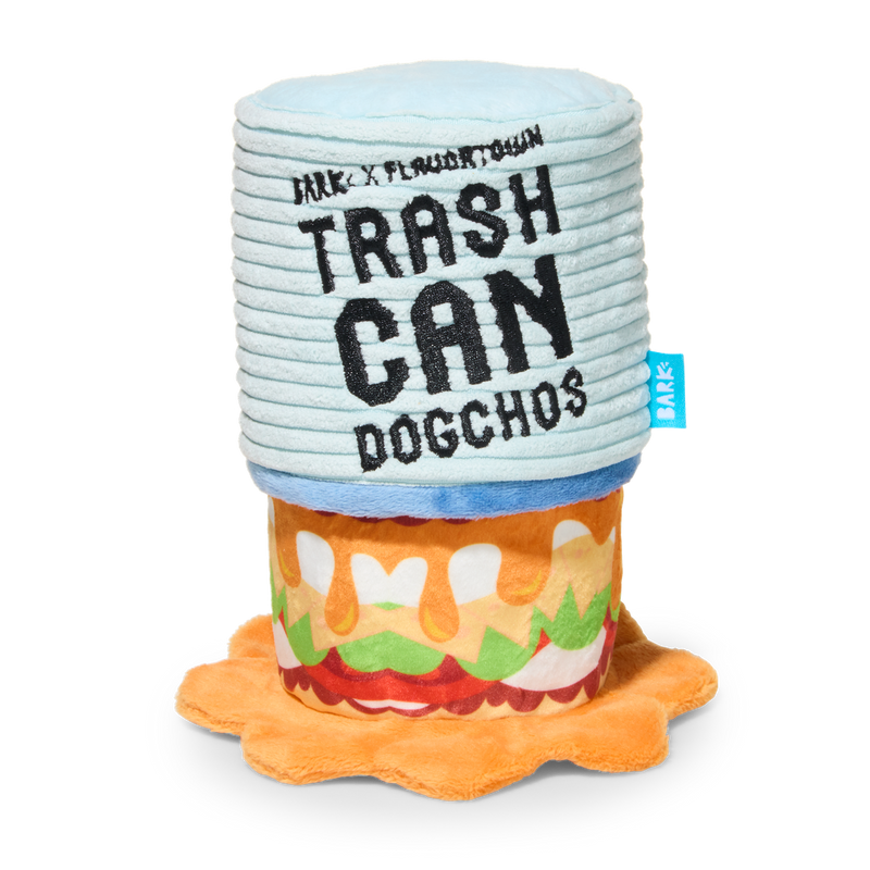 Trash Can Dogchos Plush Multi-Part + Enrichment Dog Toy