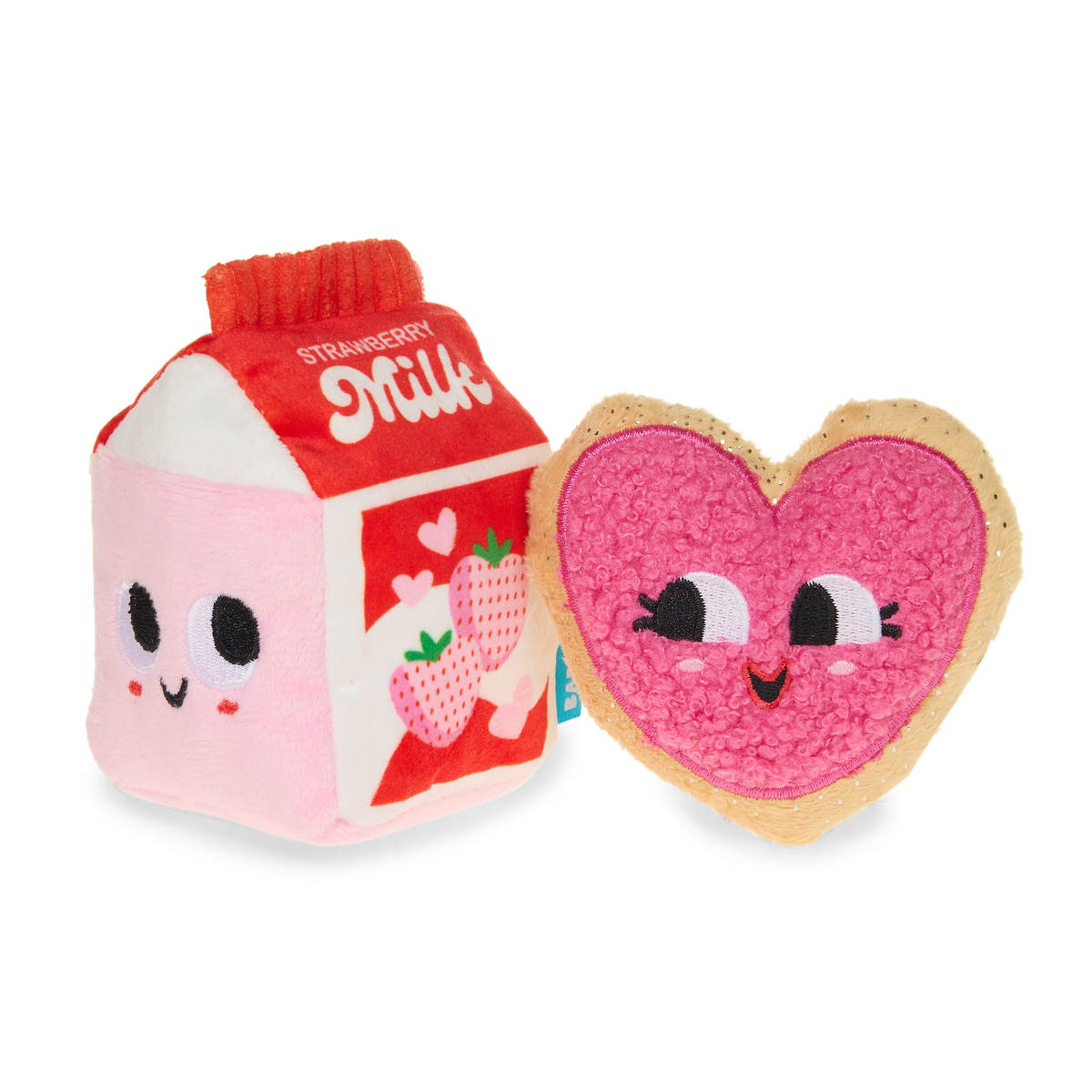 Squeak Heart Snack Plush Multi-Part Dog Toy