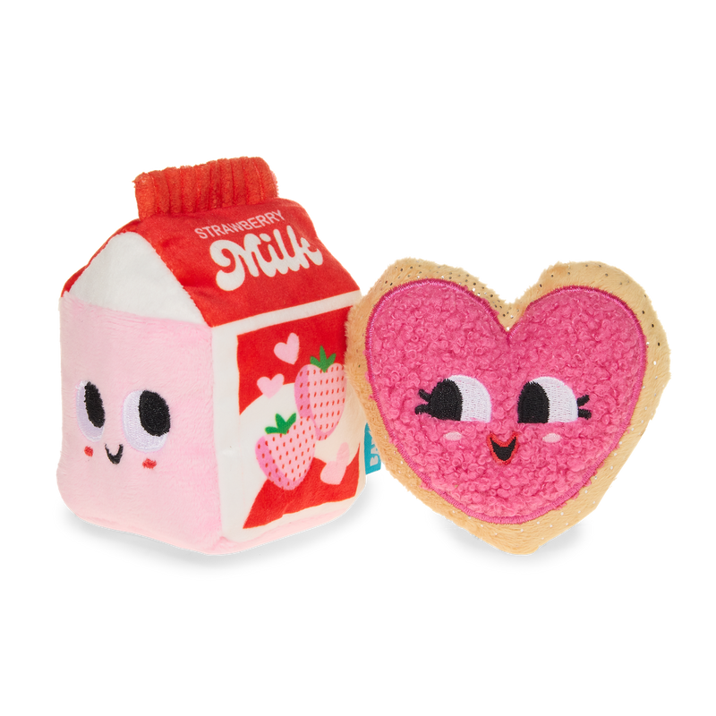 Squeak Heart Snack Plush Multi-Part Dog Toy