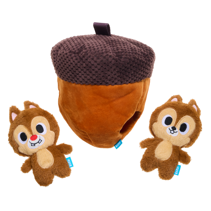 Chip 'N Dale in a Nutshell Plush Multi-Part + Enrichment Dog Toy