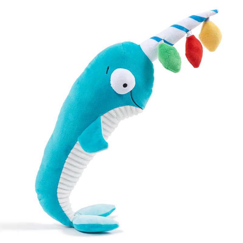 Deck the Narwhal Plush XXL Tug Dog Toy