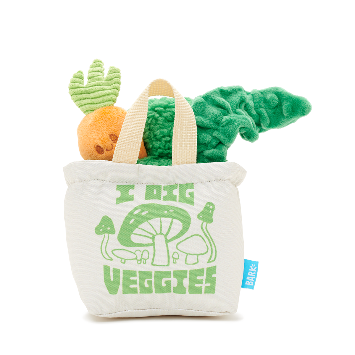Dig These Veggies Plush Tug + Enrichment Dog Toy