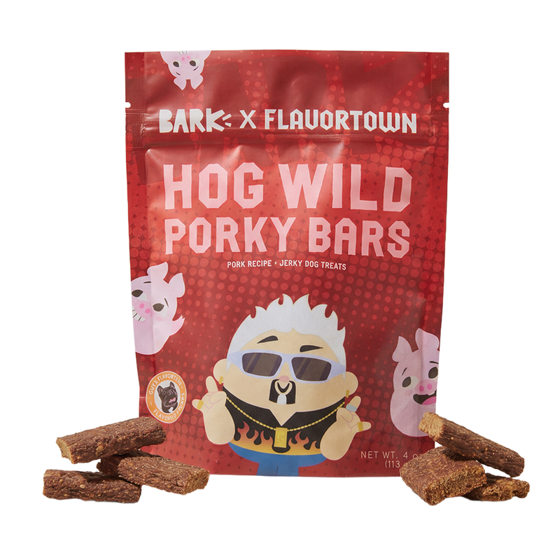 Hog Wild Porky Bars Jerky Dog Treats, 4 oz