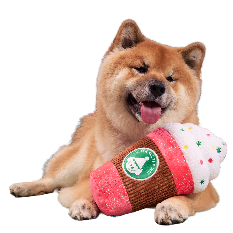 Jumbo Jingle Latte Plush Extra-Large Dog Toy