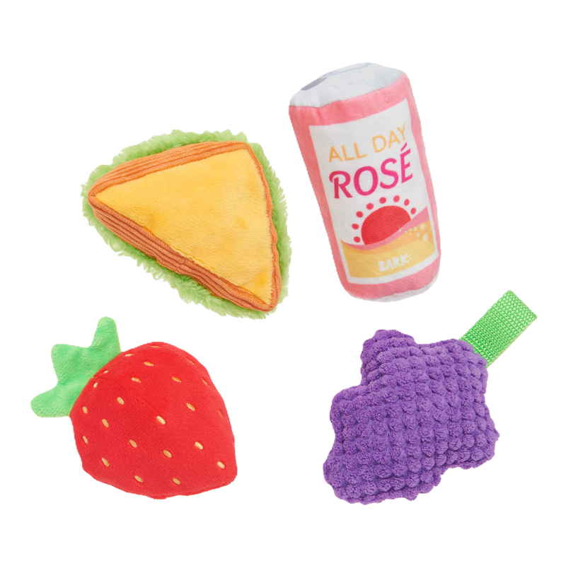 Licknic Pack Plush Multi-Part + Tug Dog Toy