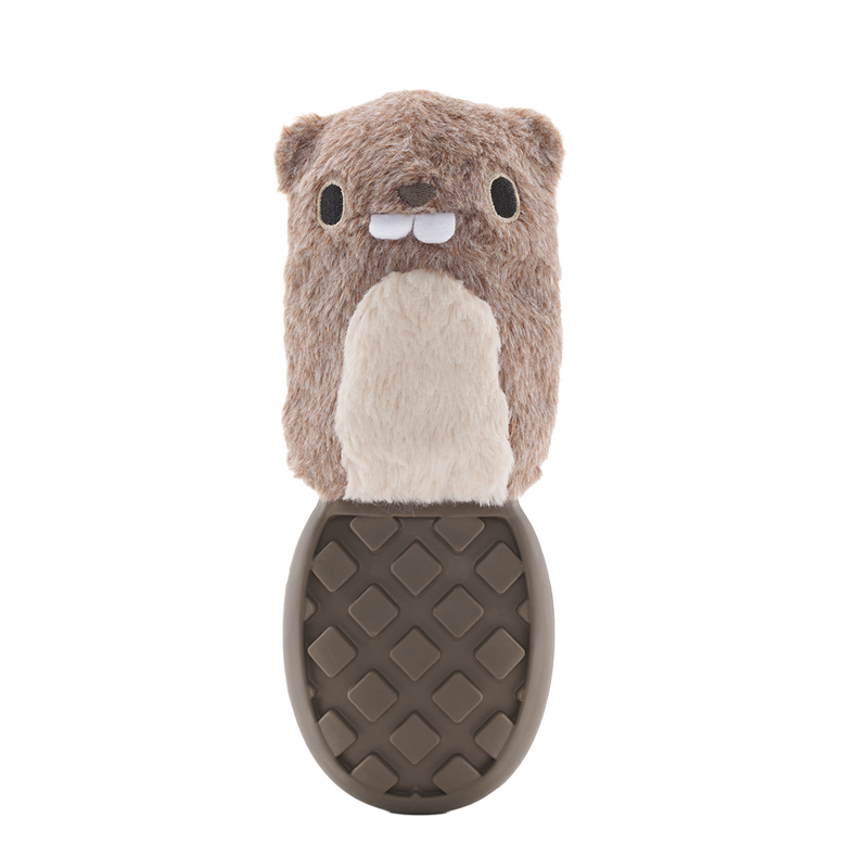 P.B. Beaver Super Chewer Durable 2-in-1 + Enrichment Dog Toy