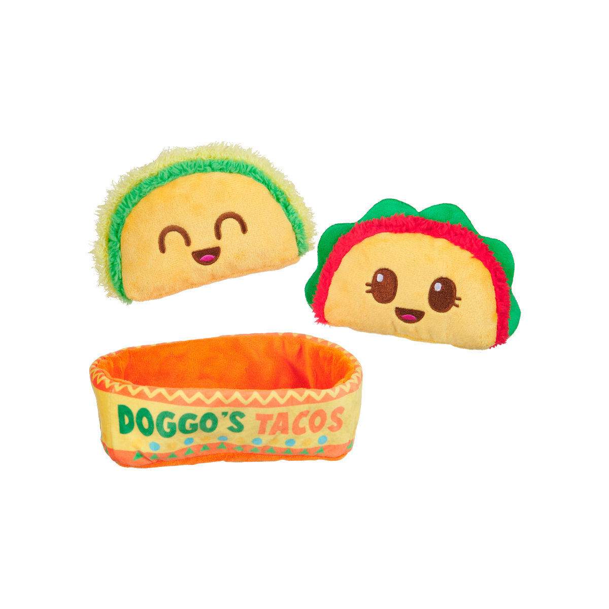 Doggo's Tacos Plush Multi-Part Enrichment Dog Toy