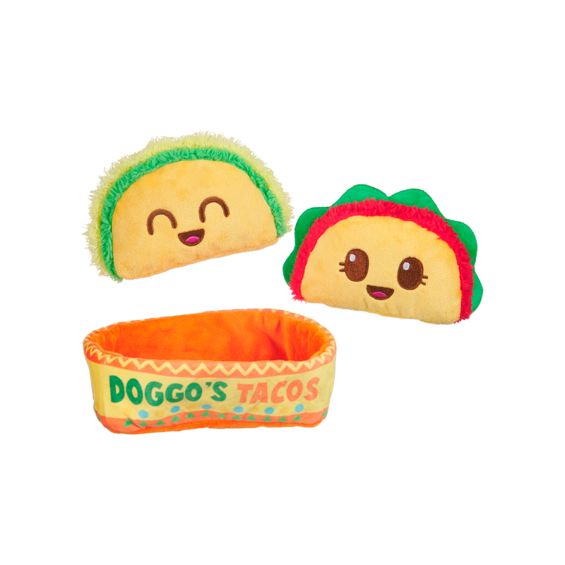 Doggo's Tacos Plush Multi-Part Enrichment Dog Toy