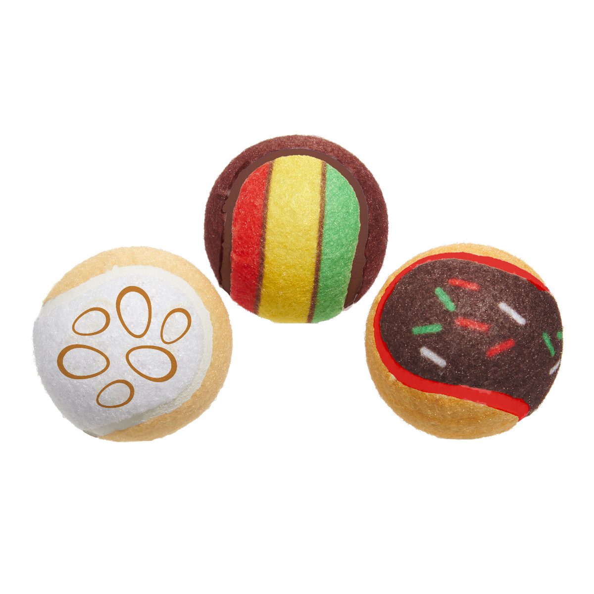 Ballscoti Cookies Plush Multi-Part Fetch Dog Toy