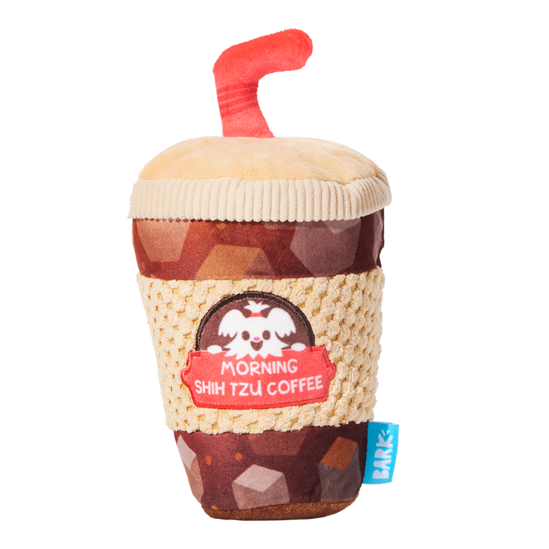Cold Chew Coffee Plush Tug Dog Toy