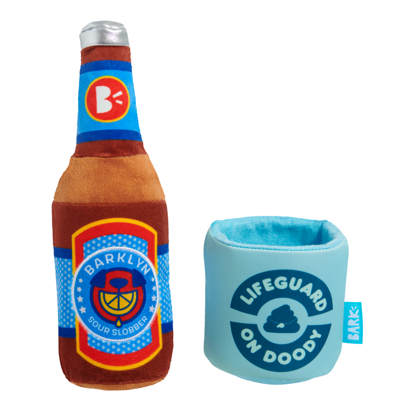 Boozy Doody Koozie Plush Multi-Part + Enrichment Dog Toy