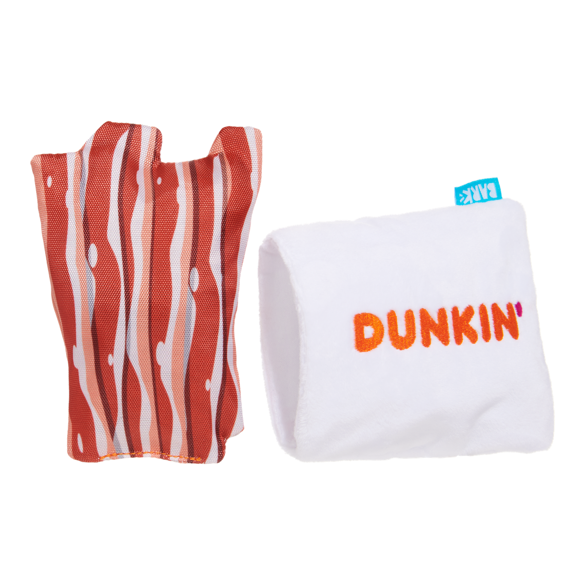 Dunkin'® Snackin' Bacon Plush Multi-Part + Enrichment Dog Toy