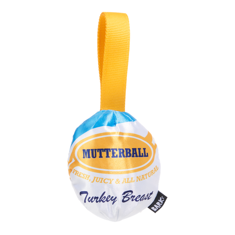 Mutterball Turkey Durable Super Chewer 2-in-1 Rip and Reveal + Tug Dog Toy