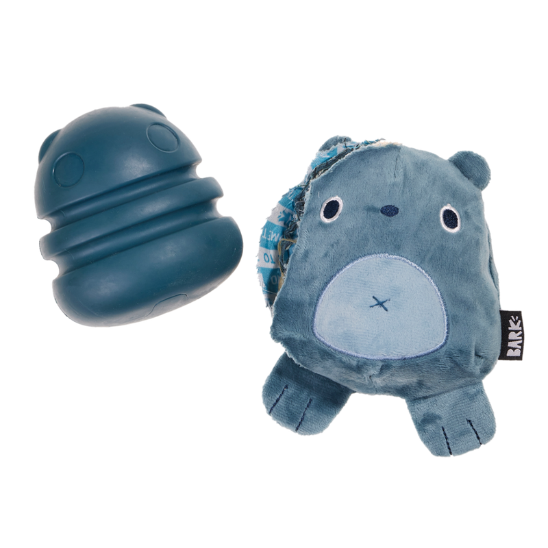 Grey Bear Hugger Super Chewer Durable 2-in-1 + Enrichment Dog Toy