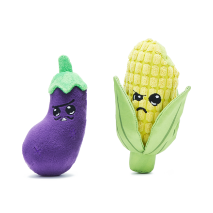 Double Trouble Veggies Multi-Part Dog Toy