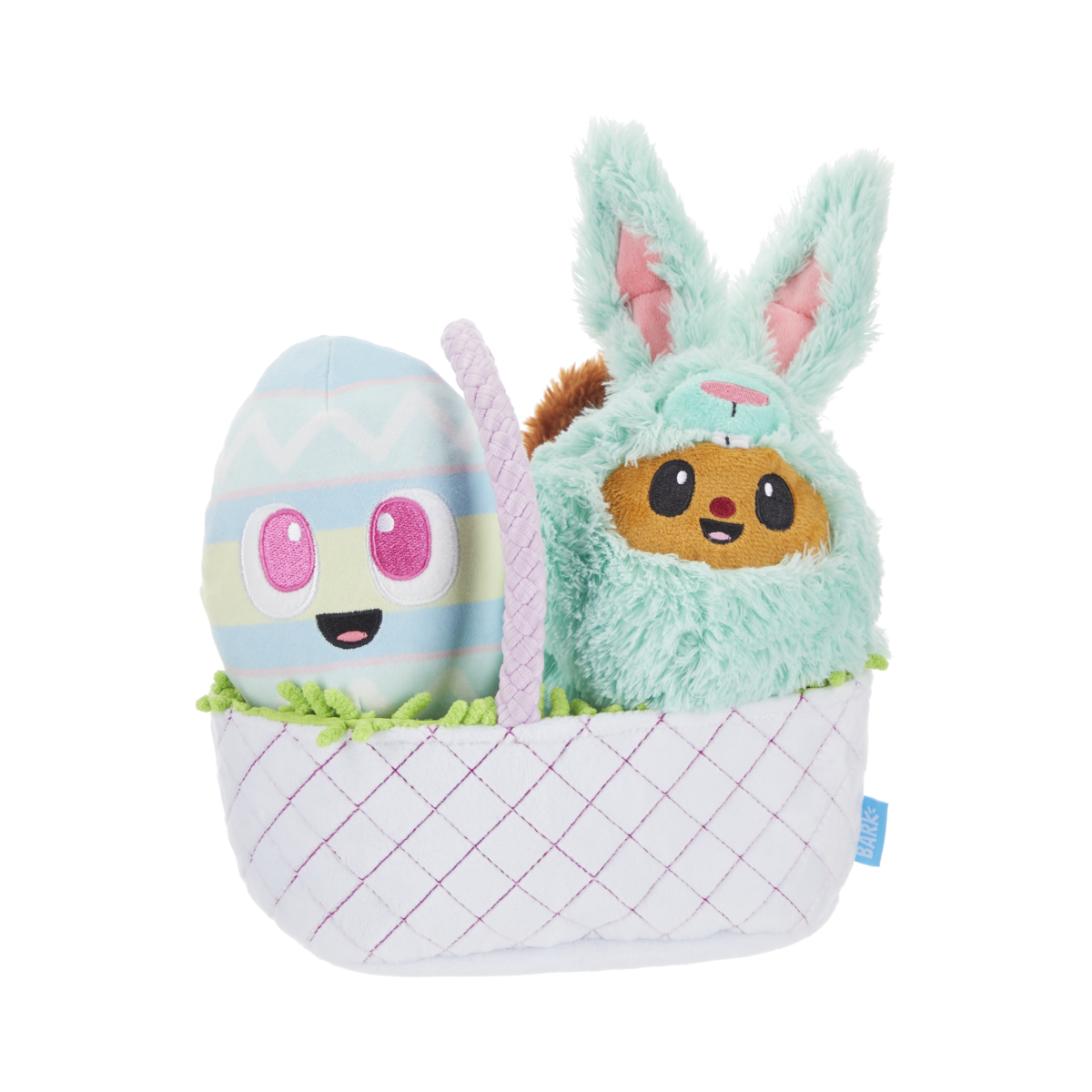 BARK Easter Bundle Plush Multi-Part + Tug + Enrichment Dog Toy