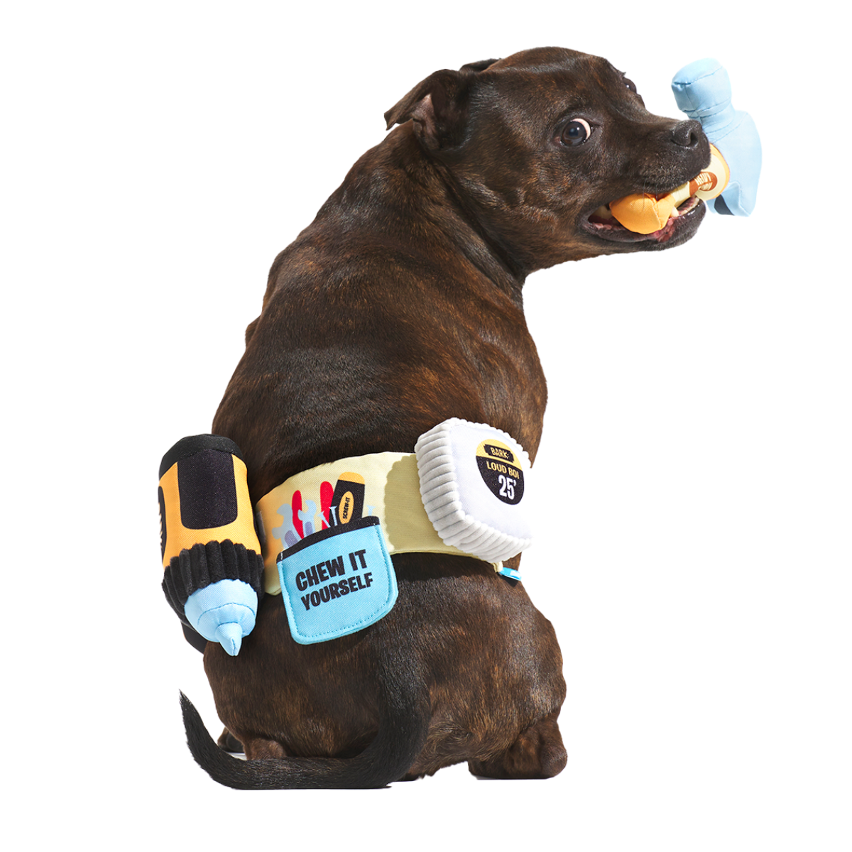 Fixer Pupper Tool Belt Plush Wearable Multi-Part Dog Toy