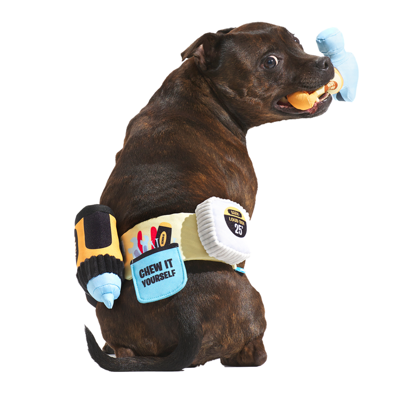 Fixer Pupper Tool Belt Plush Wearable Multi-Part Dog Toy