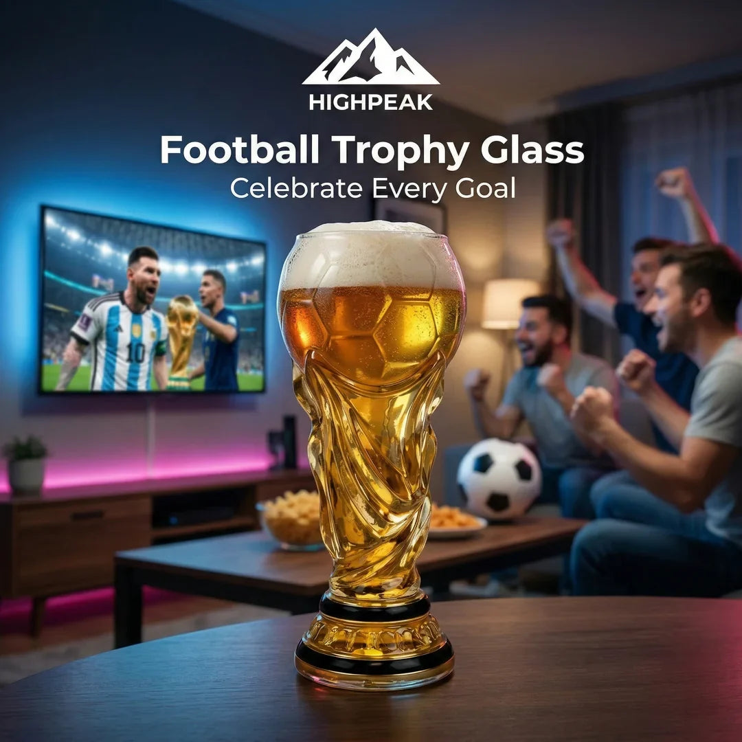 Football Trophy Glass
