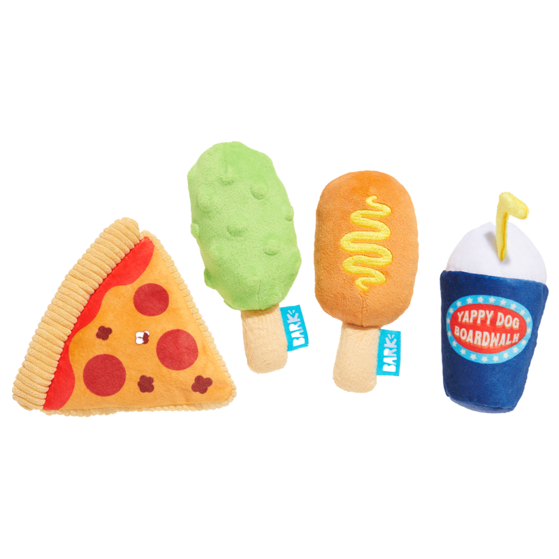 Thrill Squeaker Snacks Plush Multi-Part Dog Toy