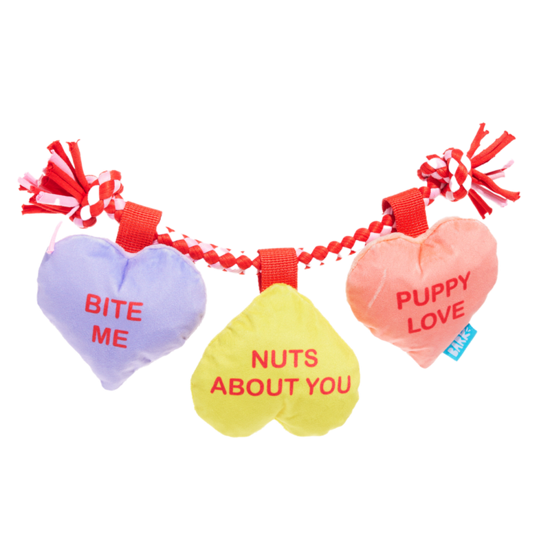 Tuggin' Heart Strings Plush Tug Dog Toy