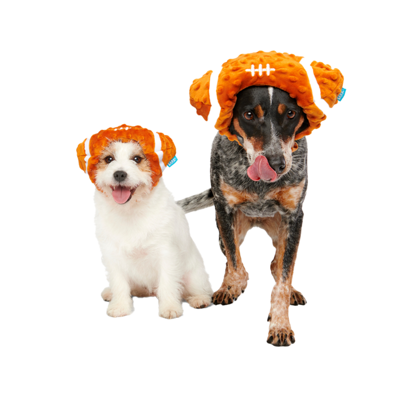 Football Head Plush Wearable Dog Toy