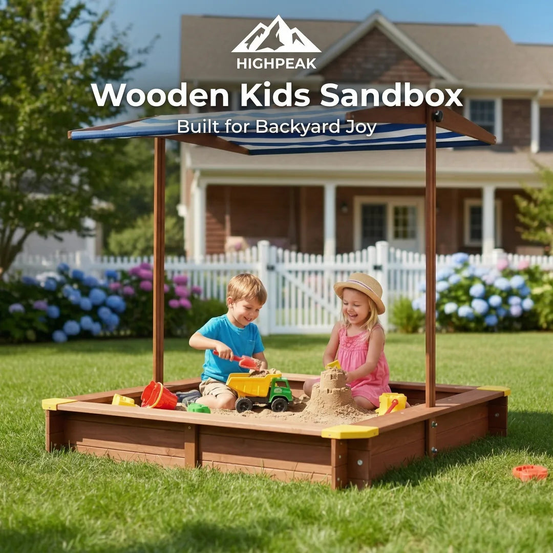Wooden Kids Sandbox
